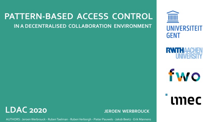 pattern based access control in a decentralised