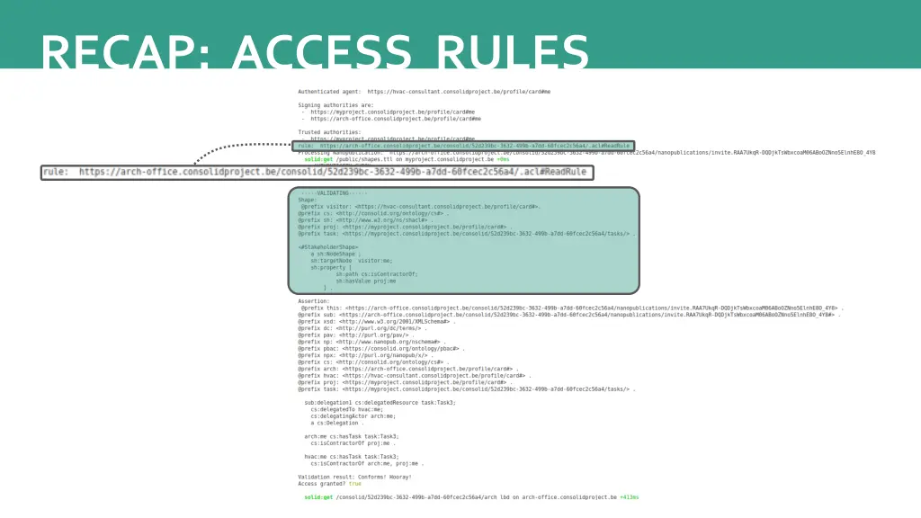 recap access rules