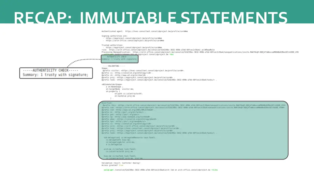 recap immutable statements