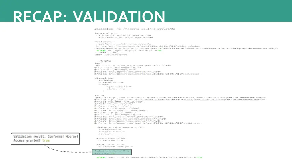 recap validation