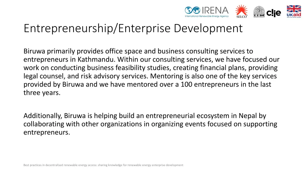 entrepreneurship enterprise development