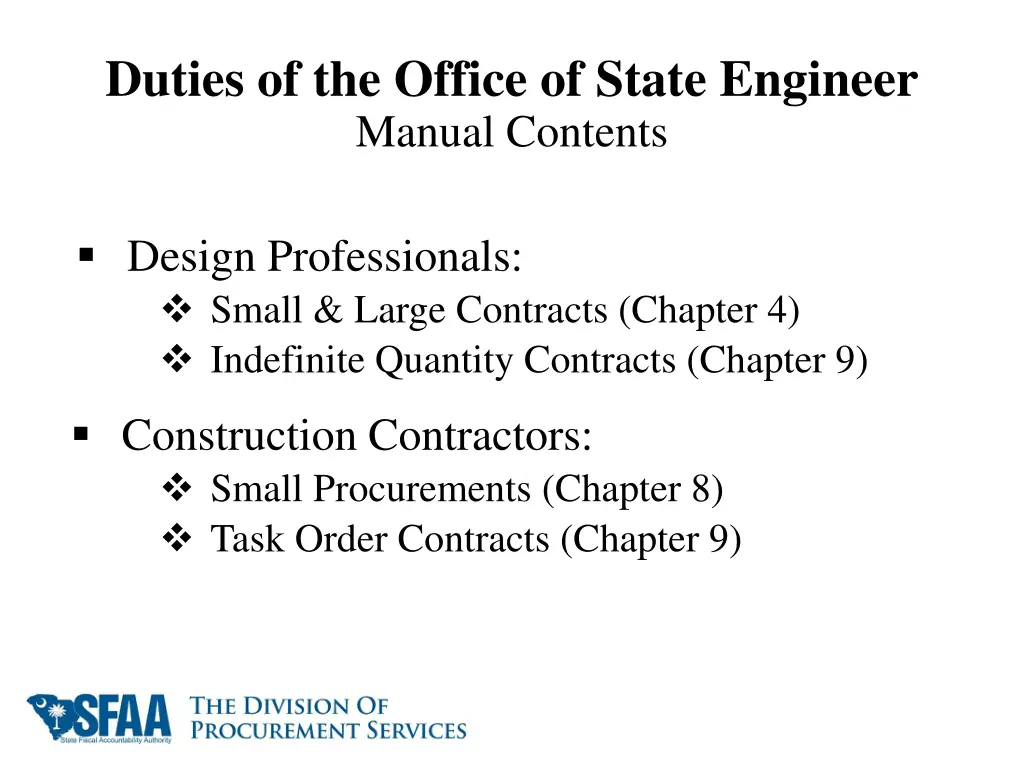 duties of the office of state engineer manual 3