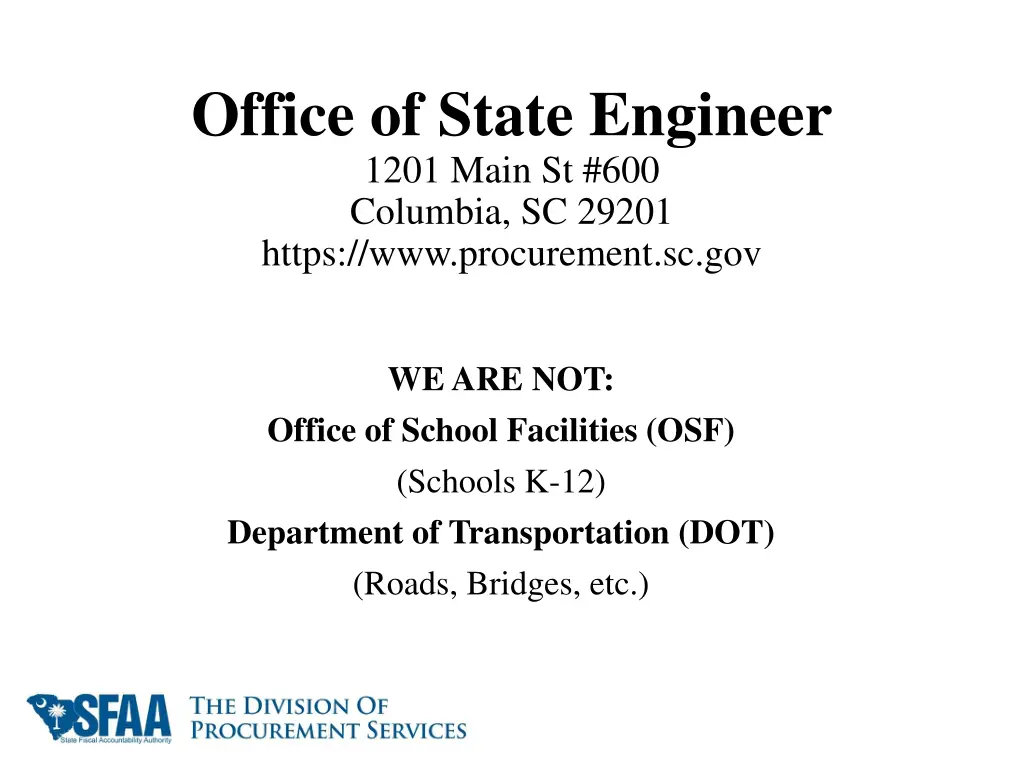 office of state engineer 1201 main