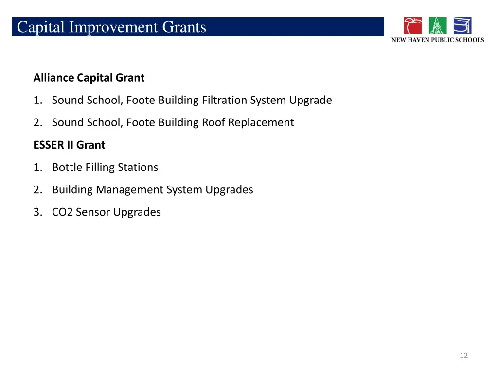 capital improvement grants