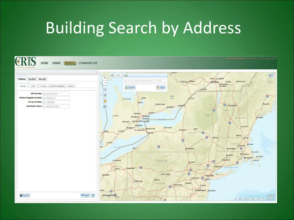 building search by address