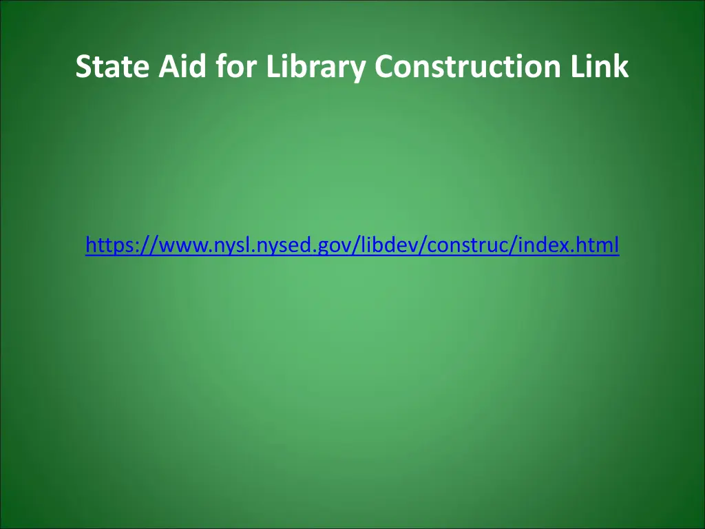 state aid for library construction link