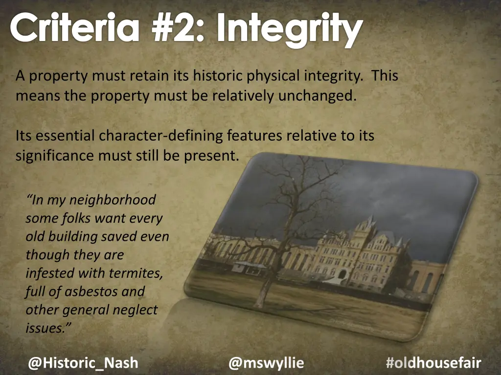 criteria 2 integrity