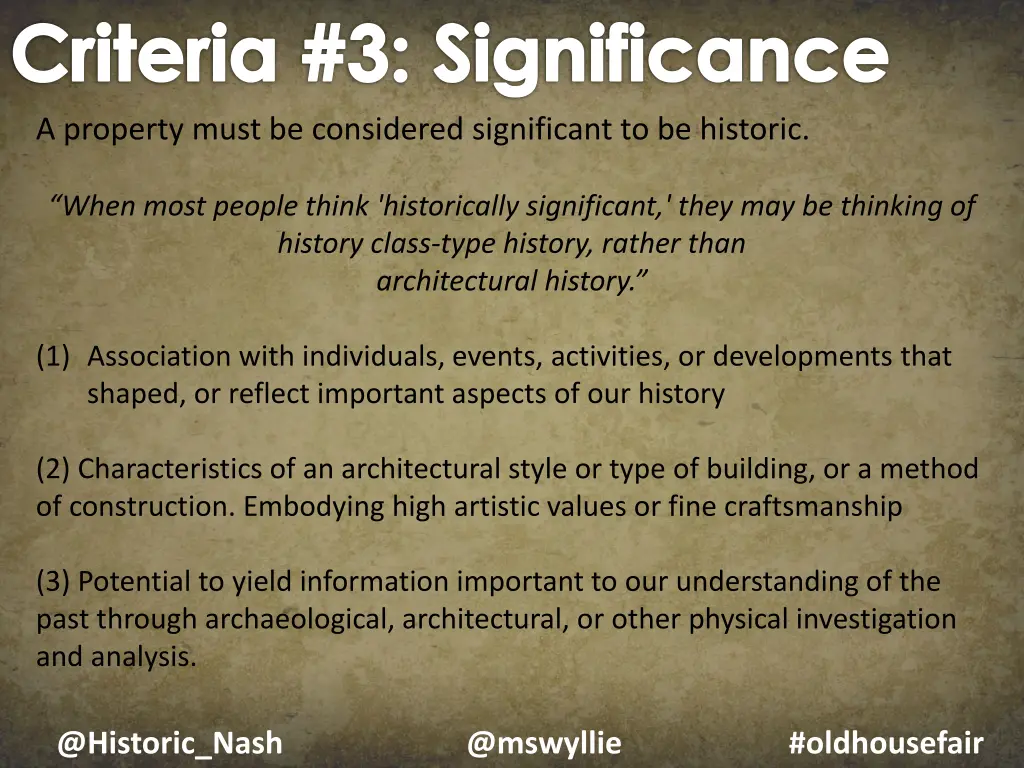 criteria 3 significance a property must