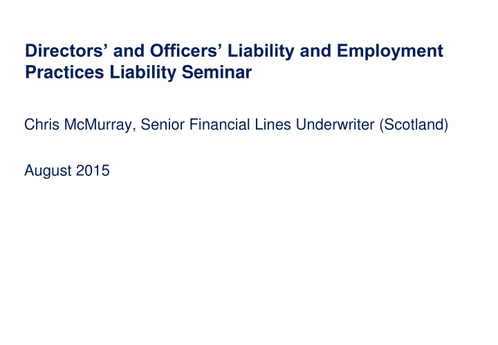 directors and officers liability and employment