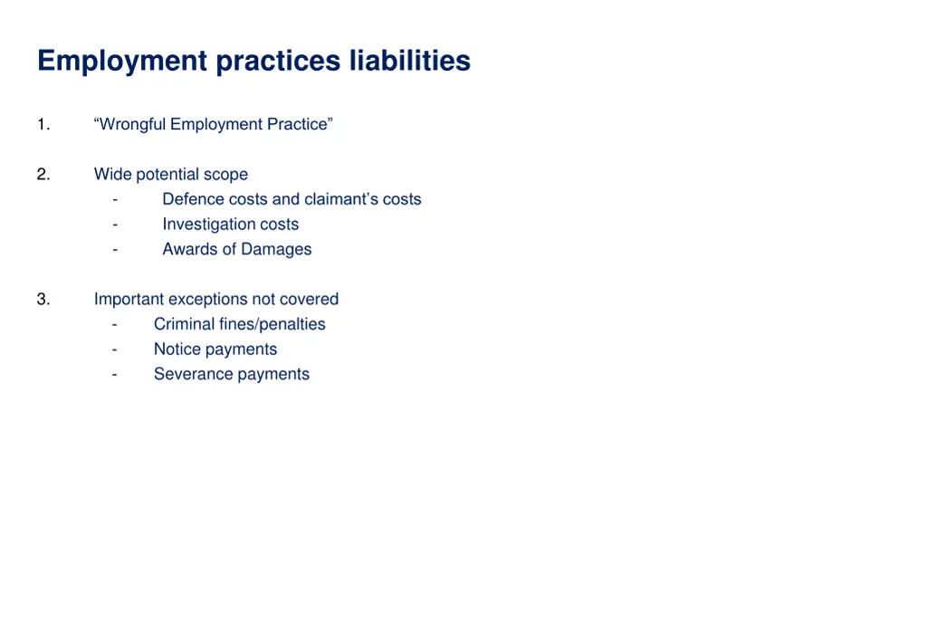 employment practices liabilities