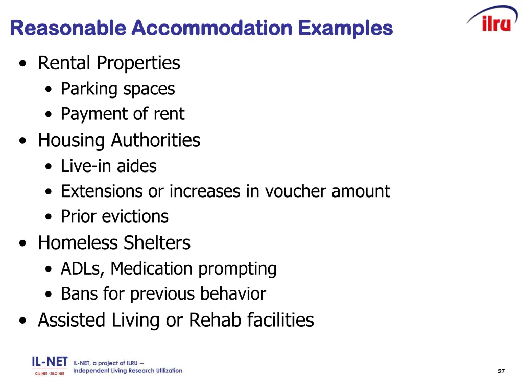 reasonable accommodation examples reasonable