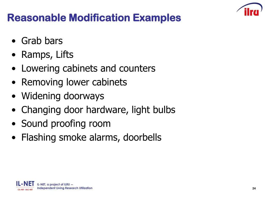 reasonable modification examples reasonable