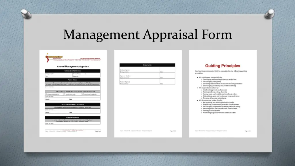 management appraisal form