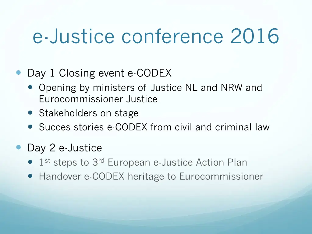 e justice conference 2016