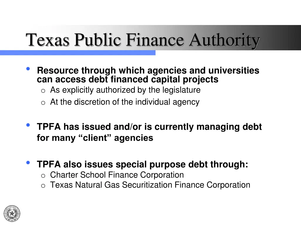 texas public finance authority