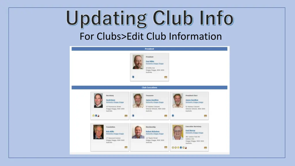 updating club info for clubs edit club information