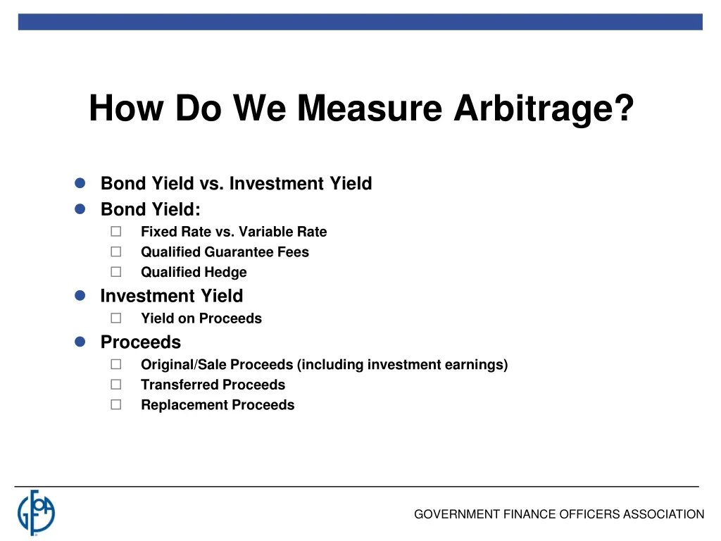 how do we measure arbitrage