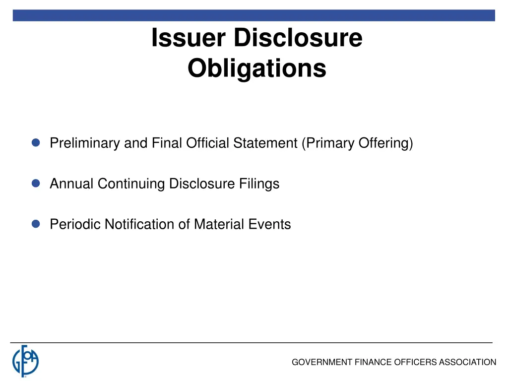 issuer disclosure obligations