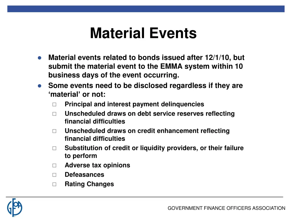 material events