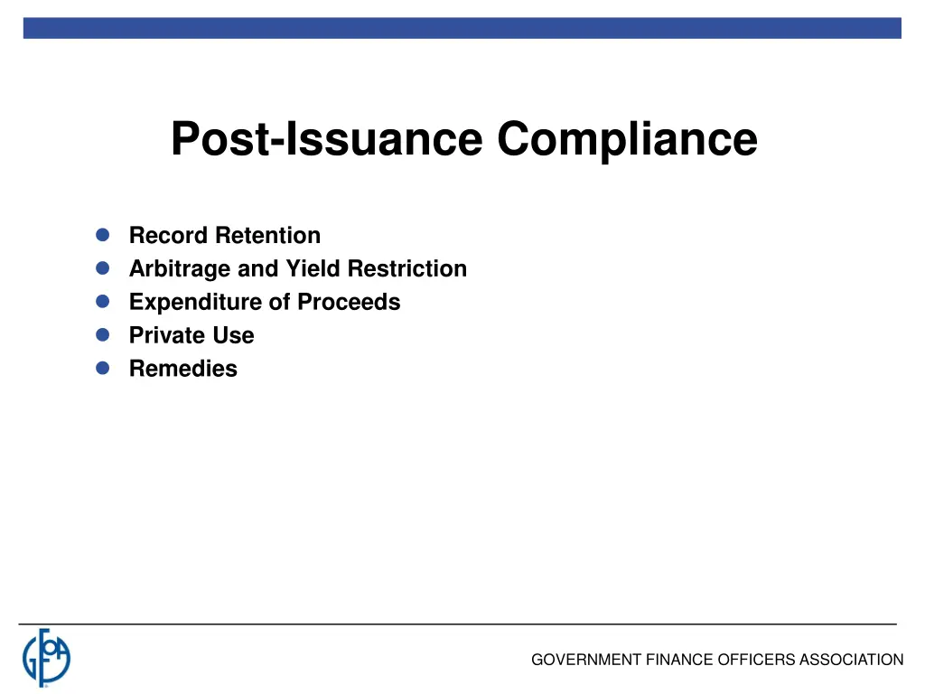 post issuance compliance