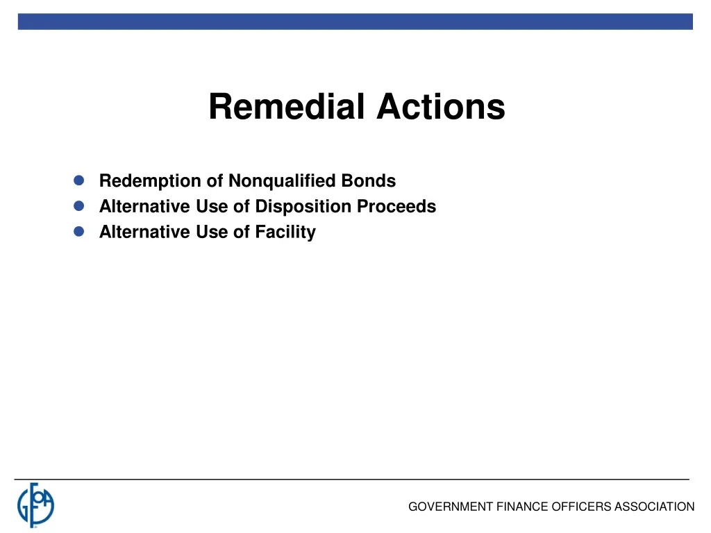 remedial actions