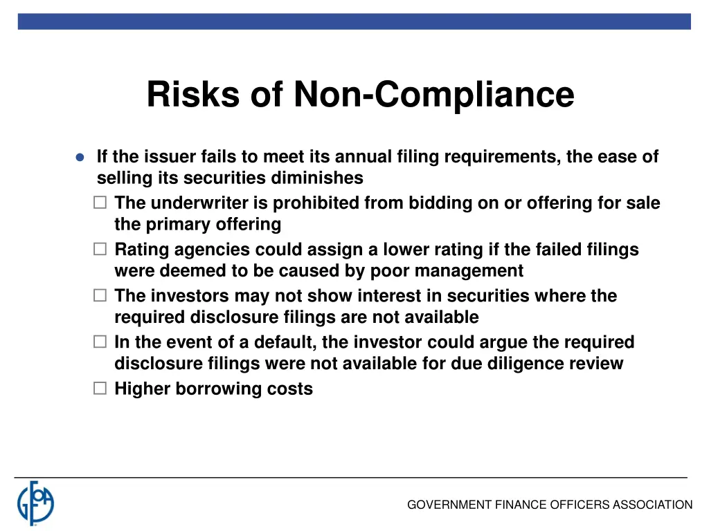 risks of non compliance