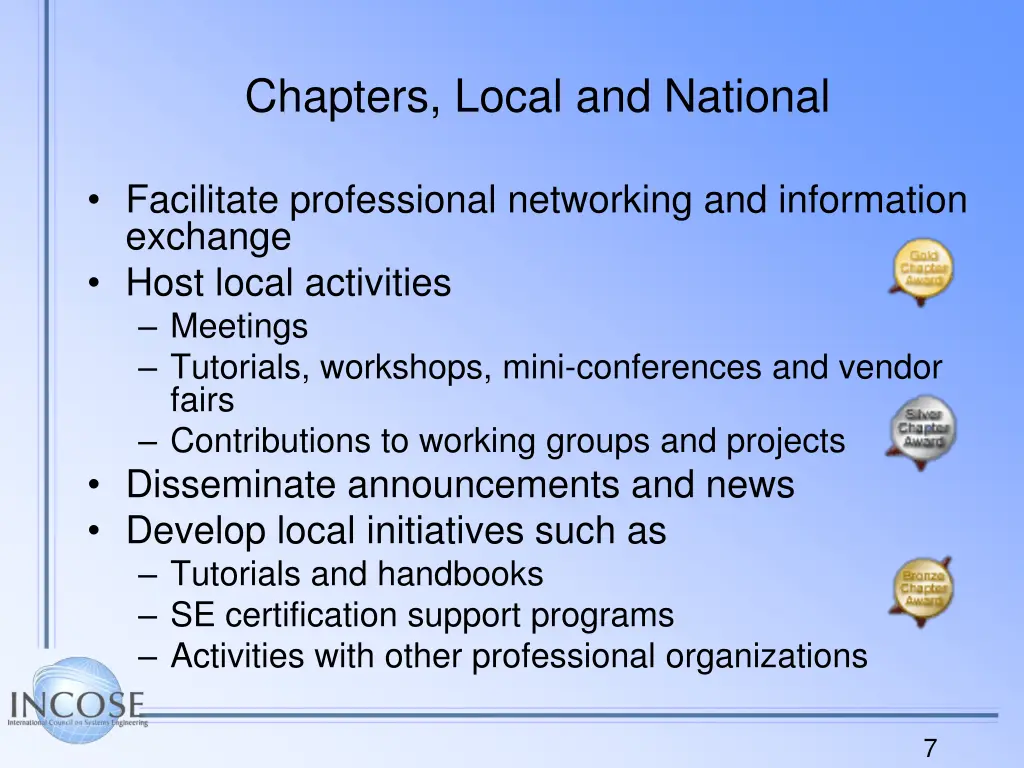 chapters local and national