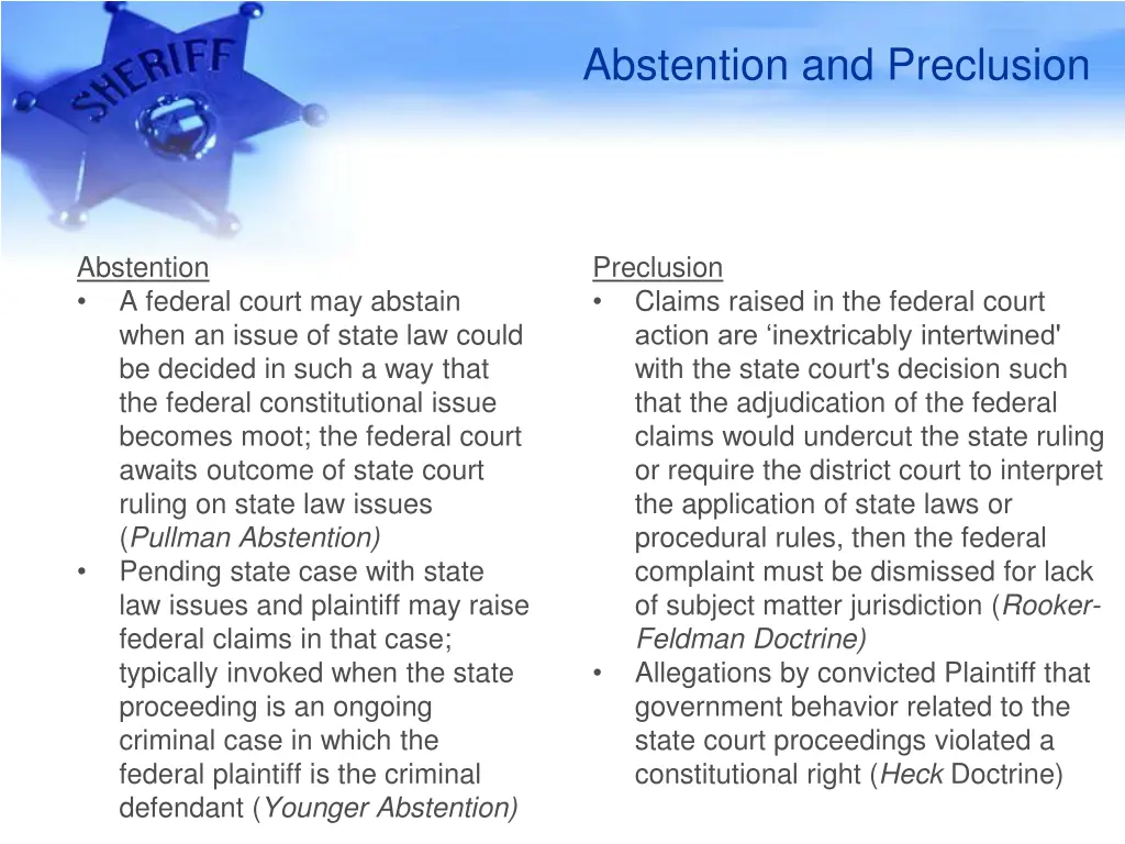 abstention and preclusion