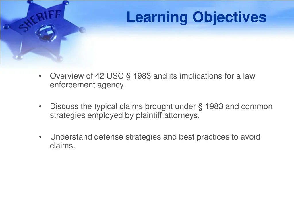 learning objectives