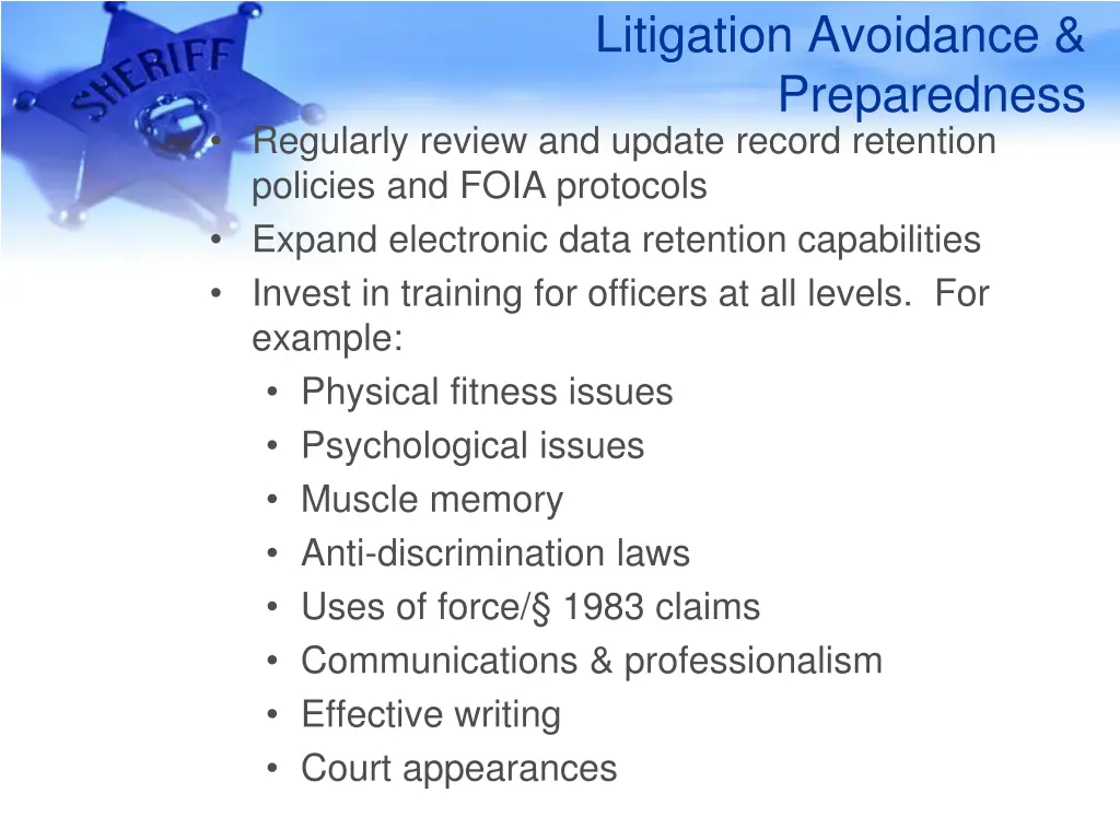 litigation avoidance preparedness