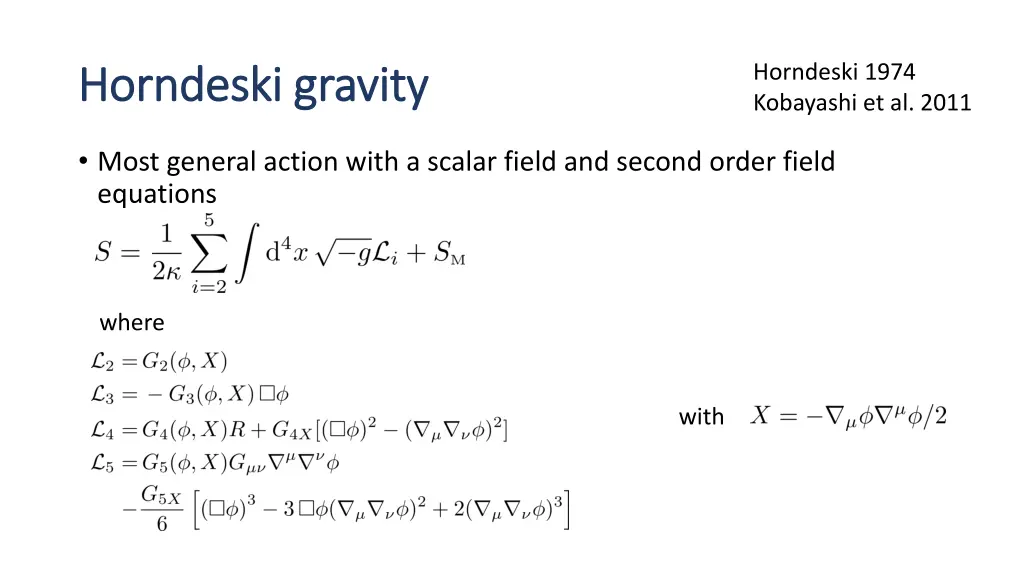 horndeski 1974 kobayashi et al 2011