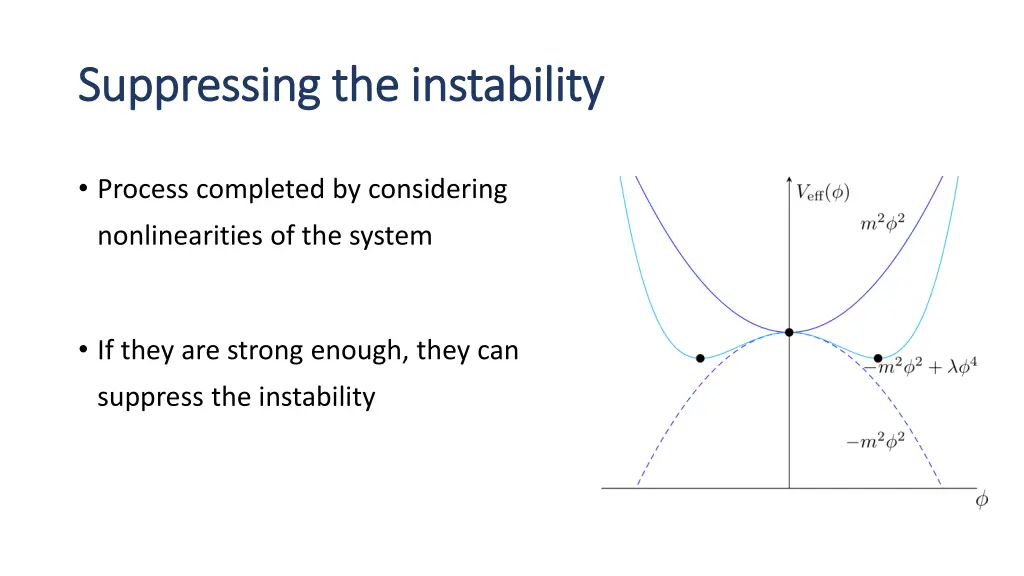 suppressing the instability suppressing