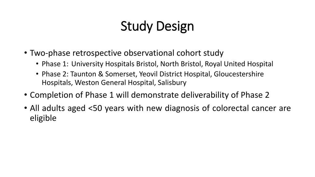 study design study design