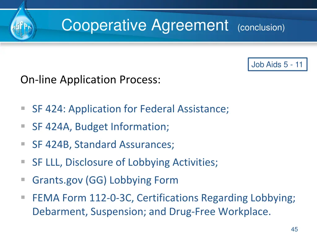 cooperative agreement conclusion