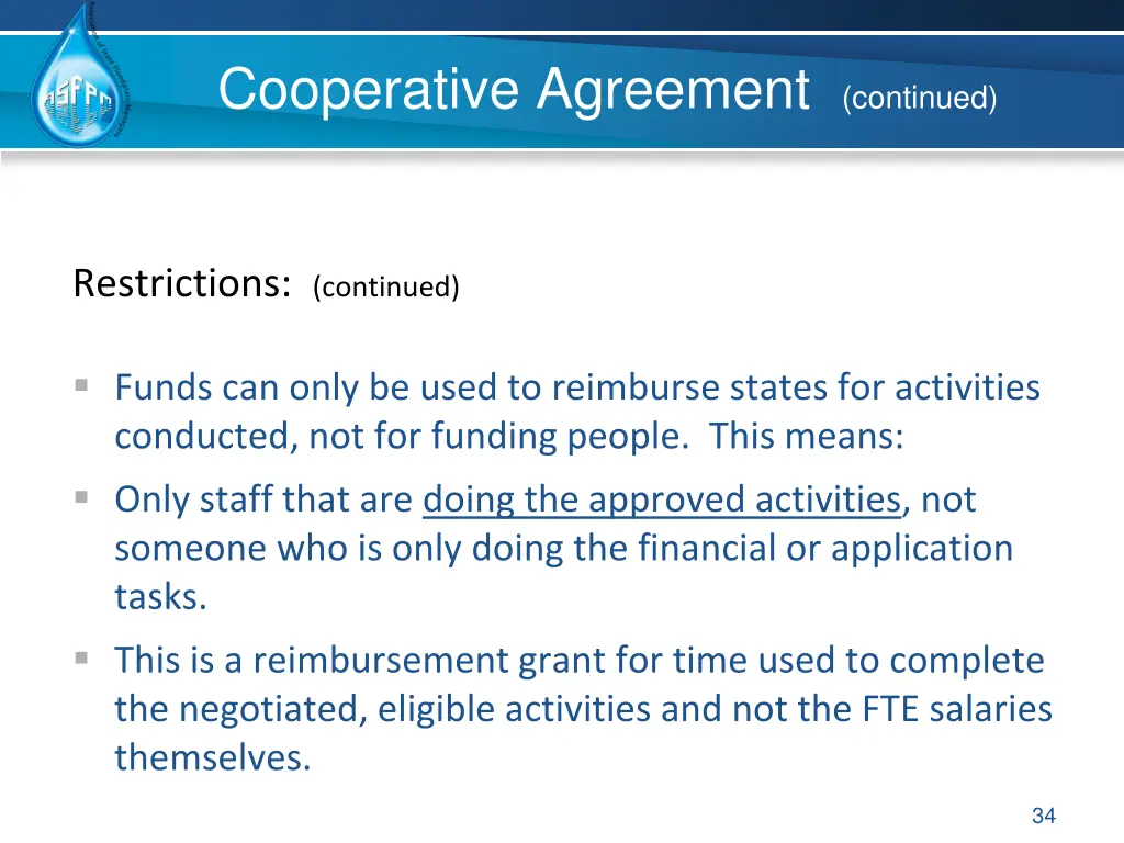 cooperative agreement continued 2