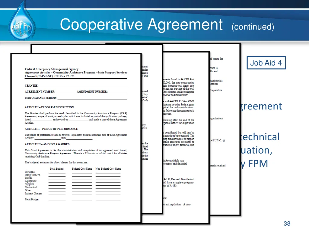 cooperative agreement continued 4