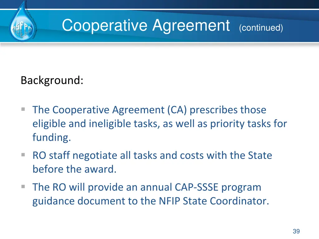 cooperative agreement continued 5