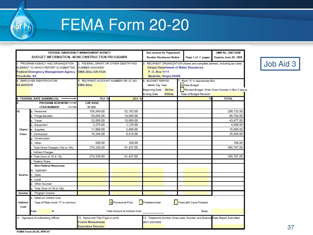 fema form 20 20