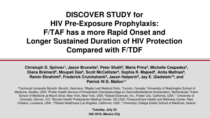 discover study for hiv pre exposure prophylaxis