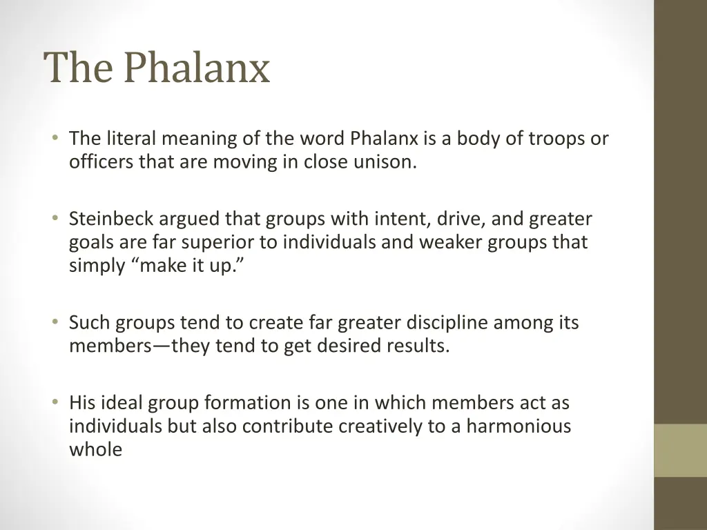 the phalanx