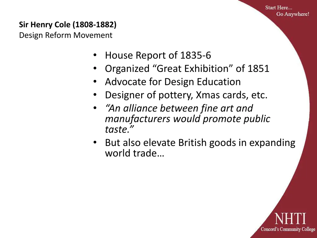 sir henry cole 1808 1882 design reform movement