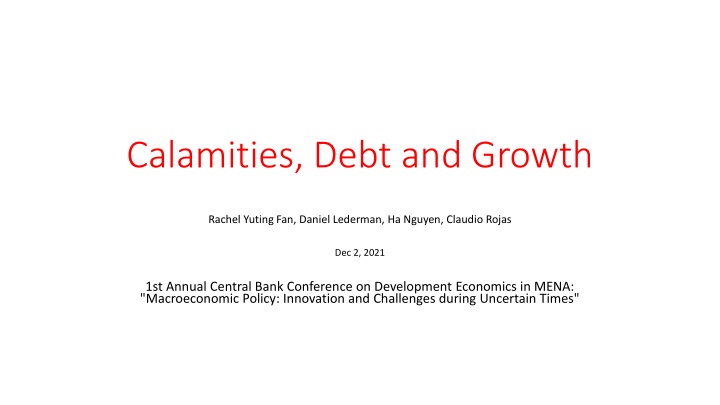 calamities debt and growth