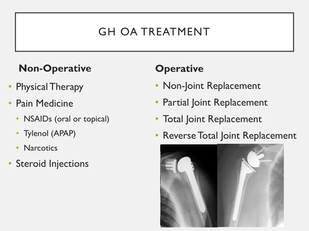 gh oa treatment