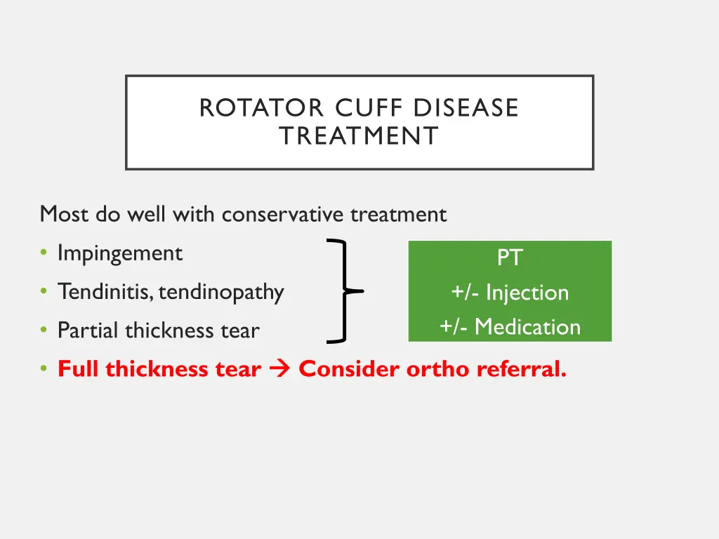 rotator cuff disease treatment