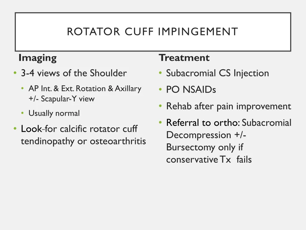 rotator cuff impingement 1