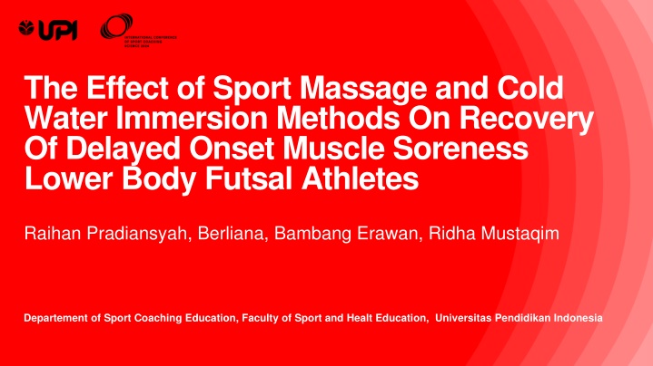 the effect of sport massage and cold water