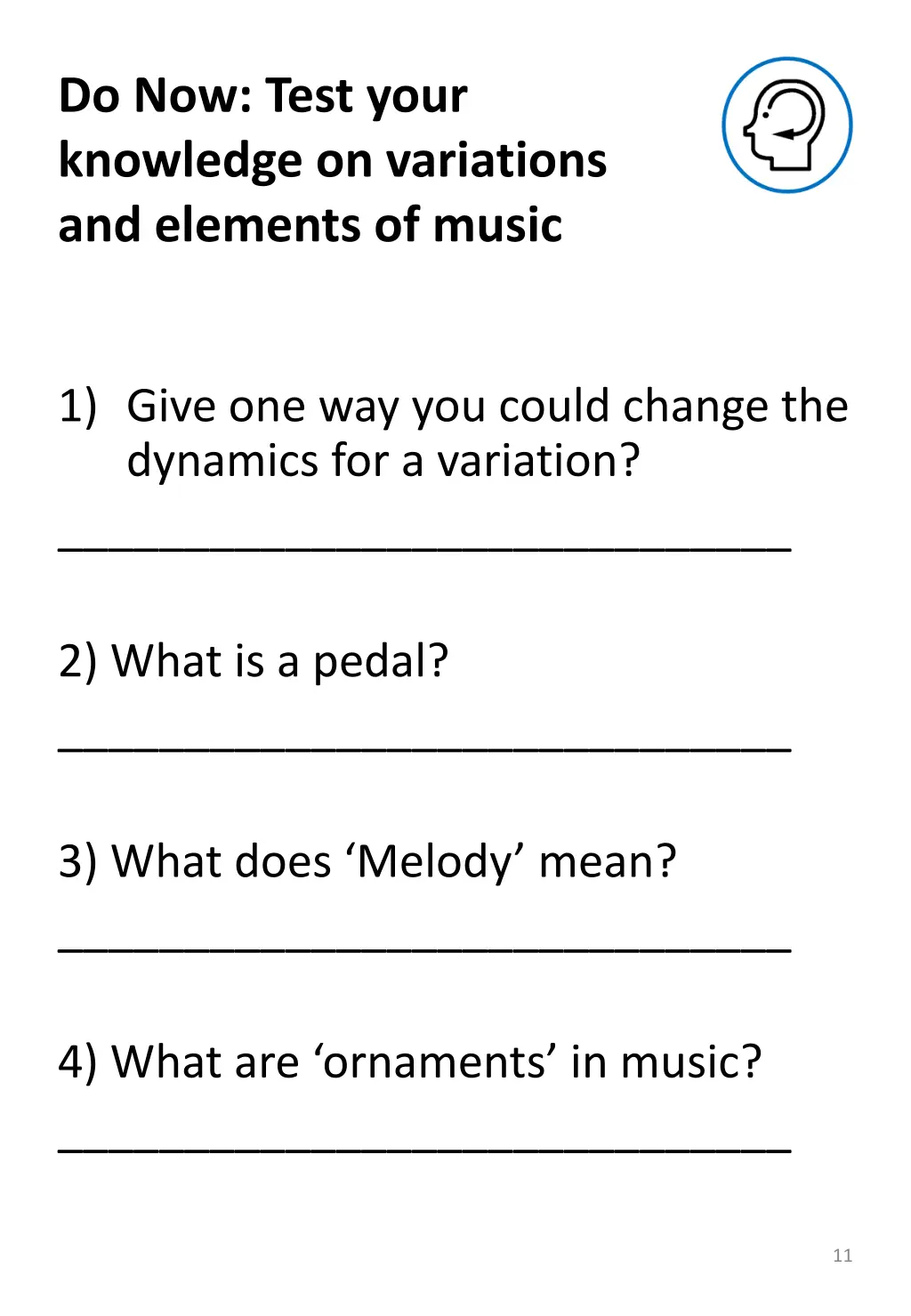 do now test your knowledge on variations 1