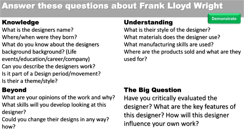 answer these questions about frank answer these