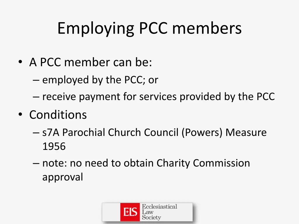 employing pcc members