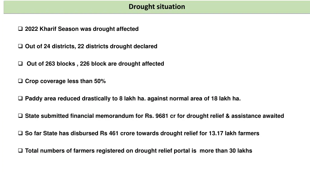 drought situation